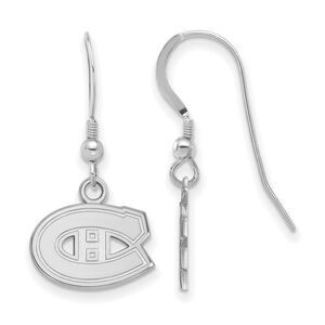 Sterling Silver NHL Montreal Canadiens XS Dangle Earrings